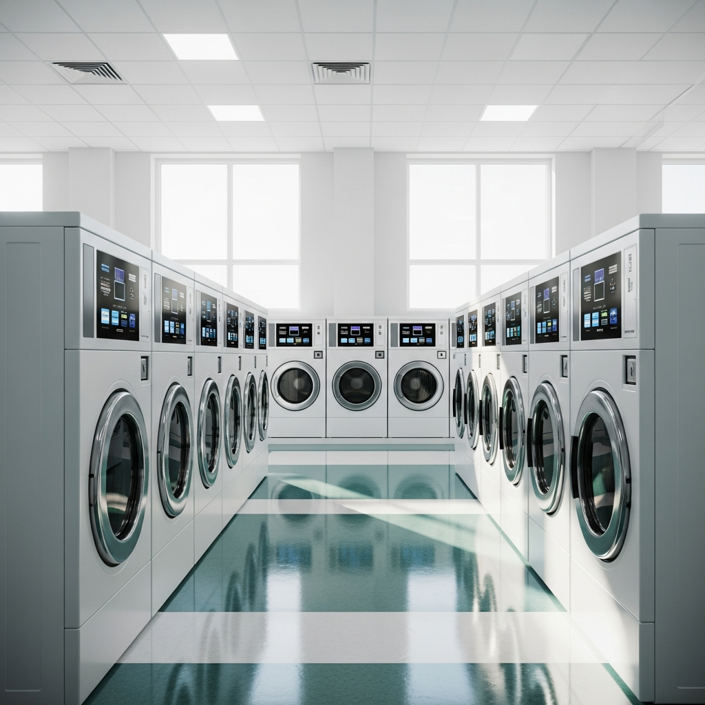 Modern Laundromat Interior